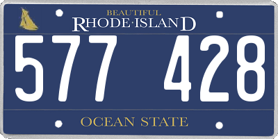RI license plate 577428
