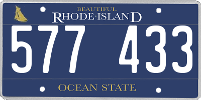 RI license plate 577433
