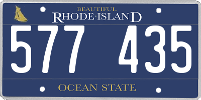 RI license plate 577435