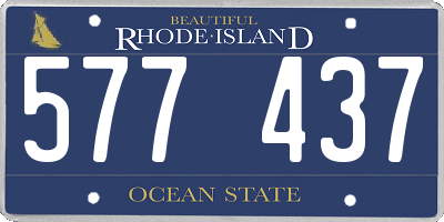 RI license plate 577437