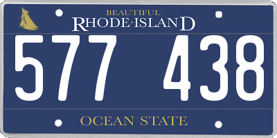 RI license plate 577438