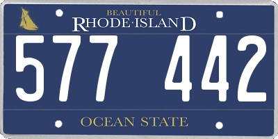RI license plate 577442