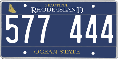 RI license plate 577444