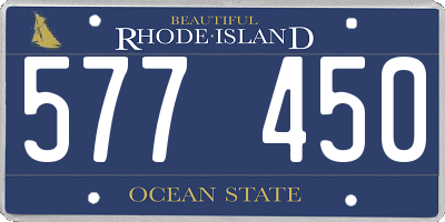 RI license plate 577450