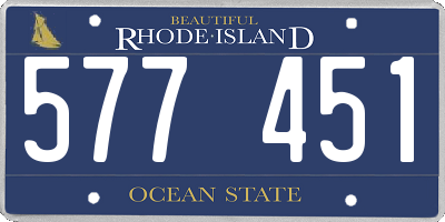 RI license plate 577451