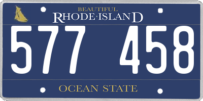 RI license plate 577458