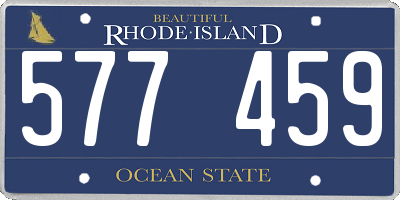 RI license plate 577459