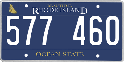 RI license plate 577460
