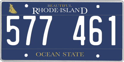 RI license plate 577461