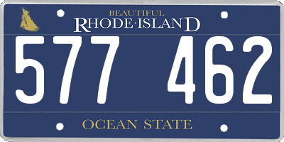 RI license plate 577462