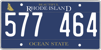 RI license plate 577464
