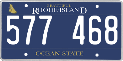 RI license plate 577468