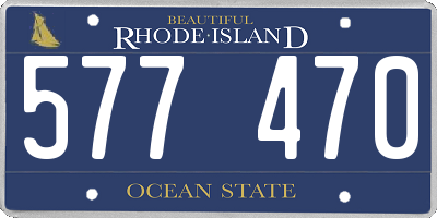 RI license plate 577470