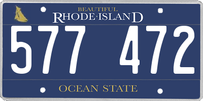 RI license plate 577472