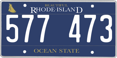 RI license plate 577473