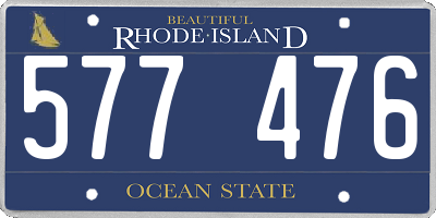 RI license plate 577476