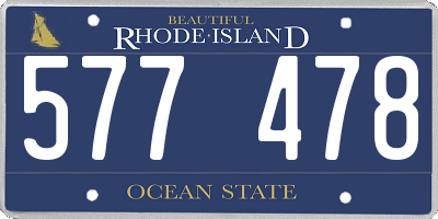 RI license plate 577478
