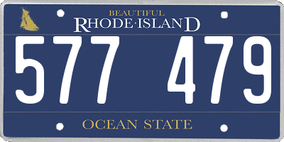 RI license plate 577479