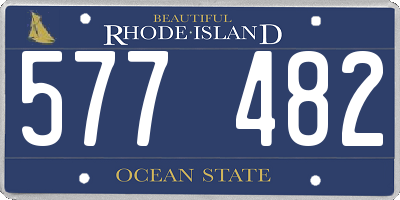 RI license plate 577482
