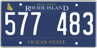 RI license plate 577483