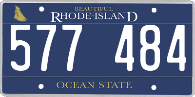 RI license plate 577484
