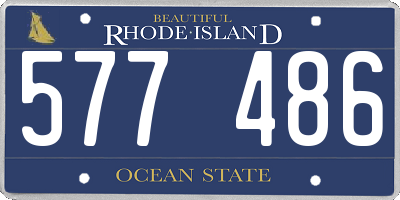 RI license plate 577486