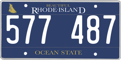 RI license plate 577487