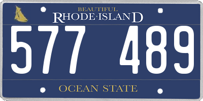 RI license plate 577489