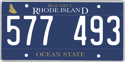 RI license plate 577493