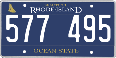 RI license plate 577495