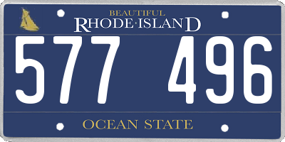 RI license plate 577496