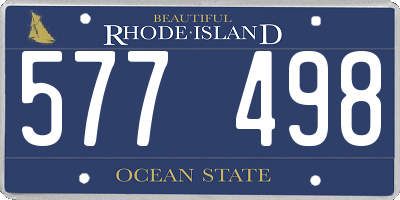 RI license plate 577498