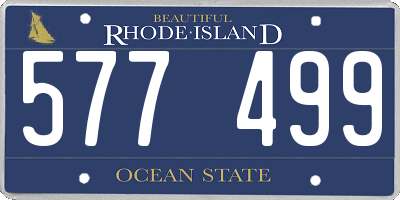 RI license plate 577499