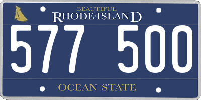 RI license plate 577500
