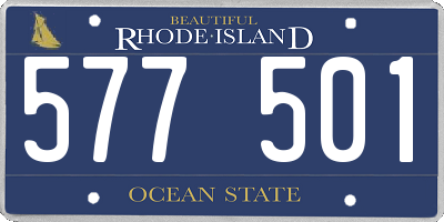 RI license plate 577501