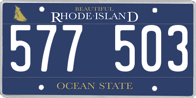 RI license plate 577503
