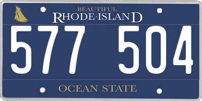 RI license plate 577504