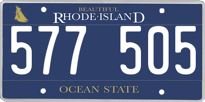 RI license plate 577505