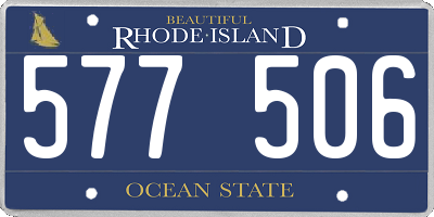 RI license plate 577506