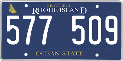 RI license plate 577509