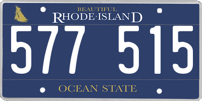 RI license plate 577515
