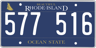 RI license plate 577516