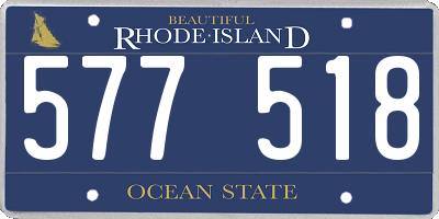RI license plate 577518
