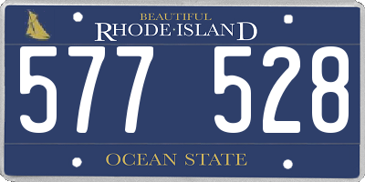 RI license plate 577528