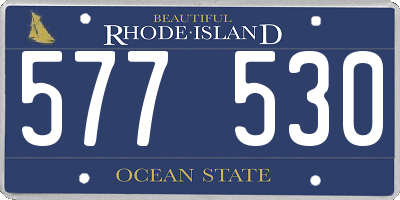 RI license plate 577530