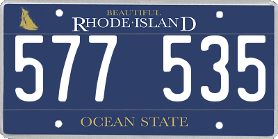 RI license plate 577535