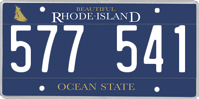 RI license plate 577541