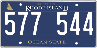 RI license plate 577544