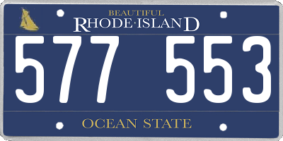 RI license plate 577553