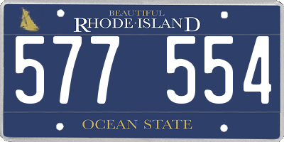 RI license plate 577554